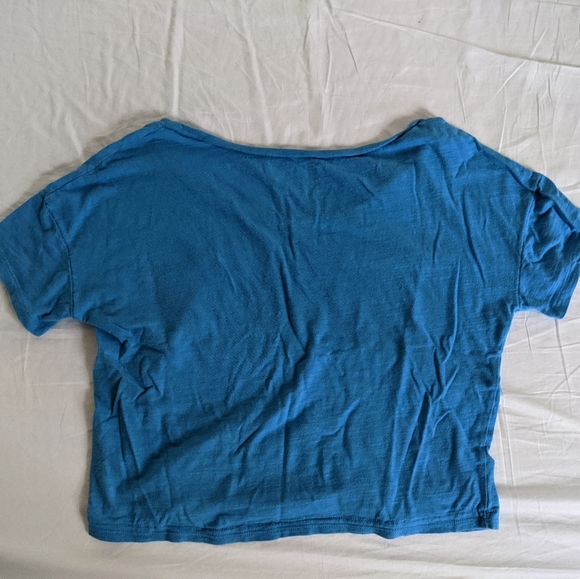 Aerie Poet-T Ultra-Soft Cobalt Blue Sunrise Tee Shirt - Picture 2 of 3